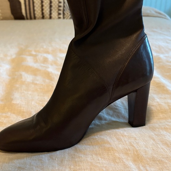 Cole Hahn with Nike Air Elegant Brown Leather Knee-High Boots - Picture 7 of 7